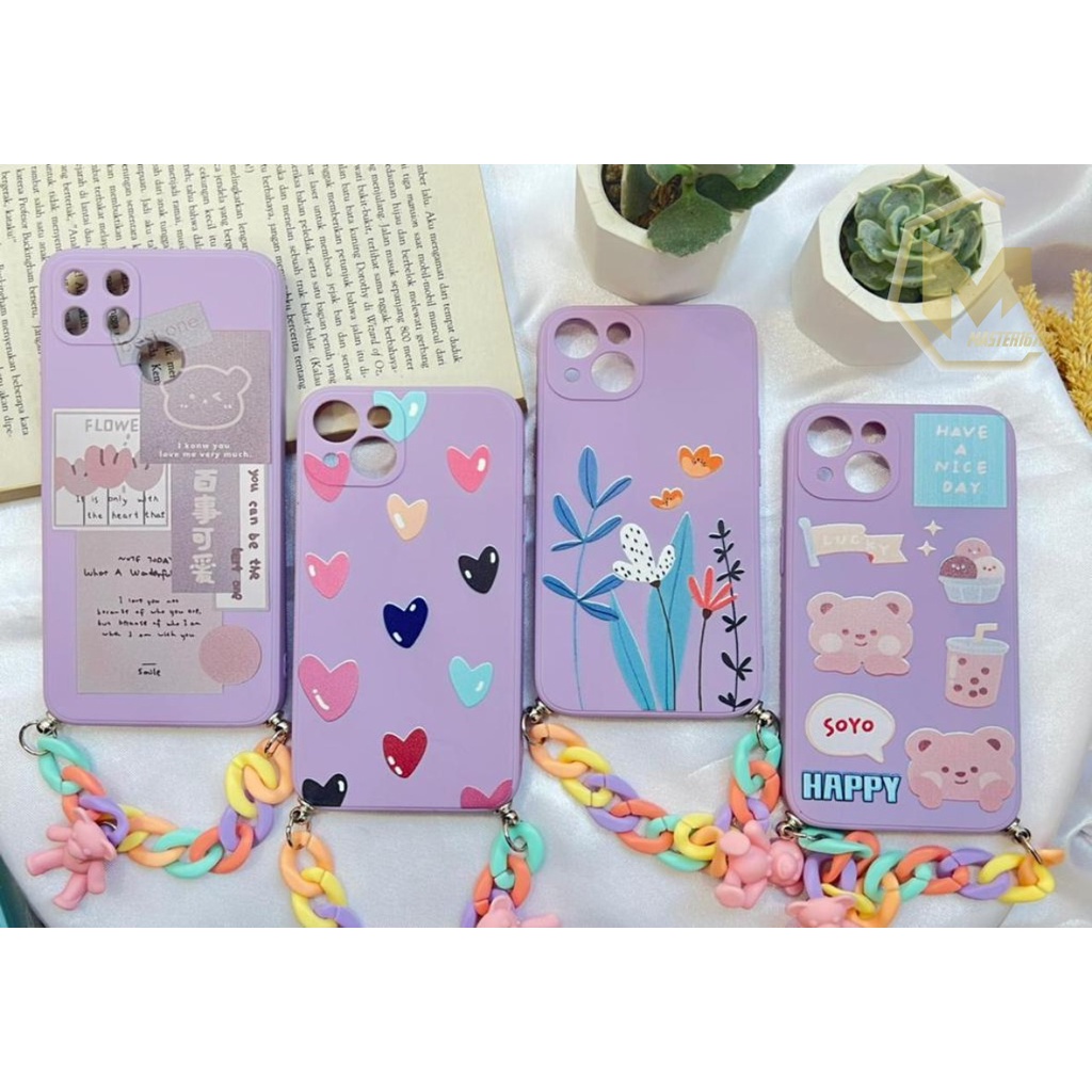 GL003 SOFTCASE SLING RANTAI OPPO A36 A76 A53 A33 A52 A92 A53 A33 A54 A74 A95 A31 A8 A3S A1K MA2822