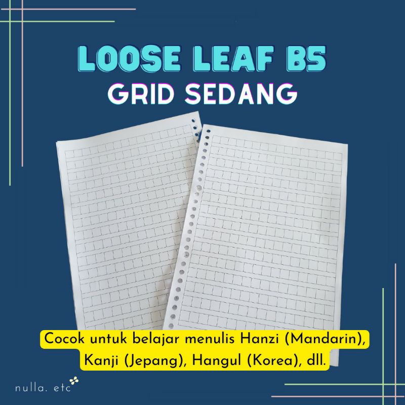

Loose Leaf B5 Grid Sedang / Isi Binder B5 Kotak Besar