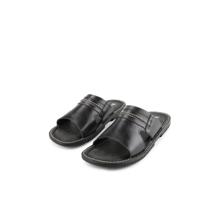 PL49 SANDAL SLIDE PLAYBOY PRIA ORIGINAL CASUAL KULIT BRANDED HITAM