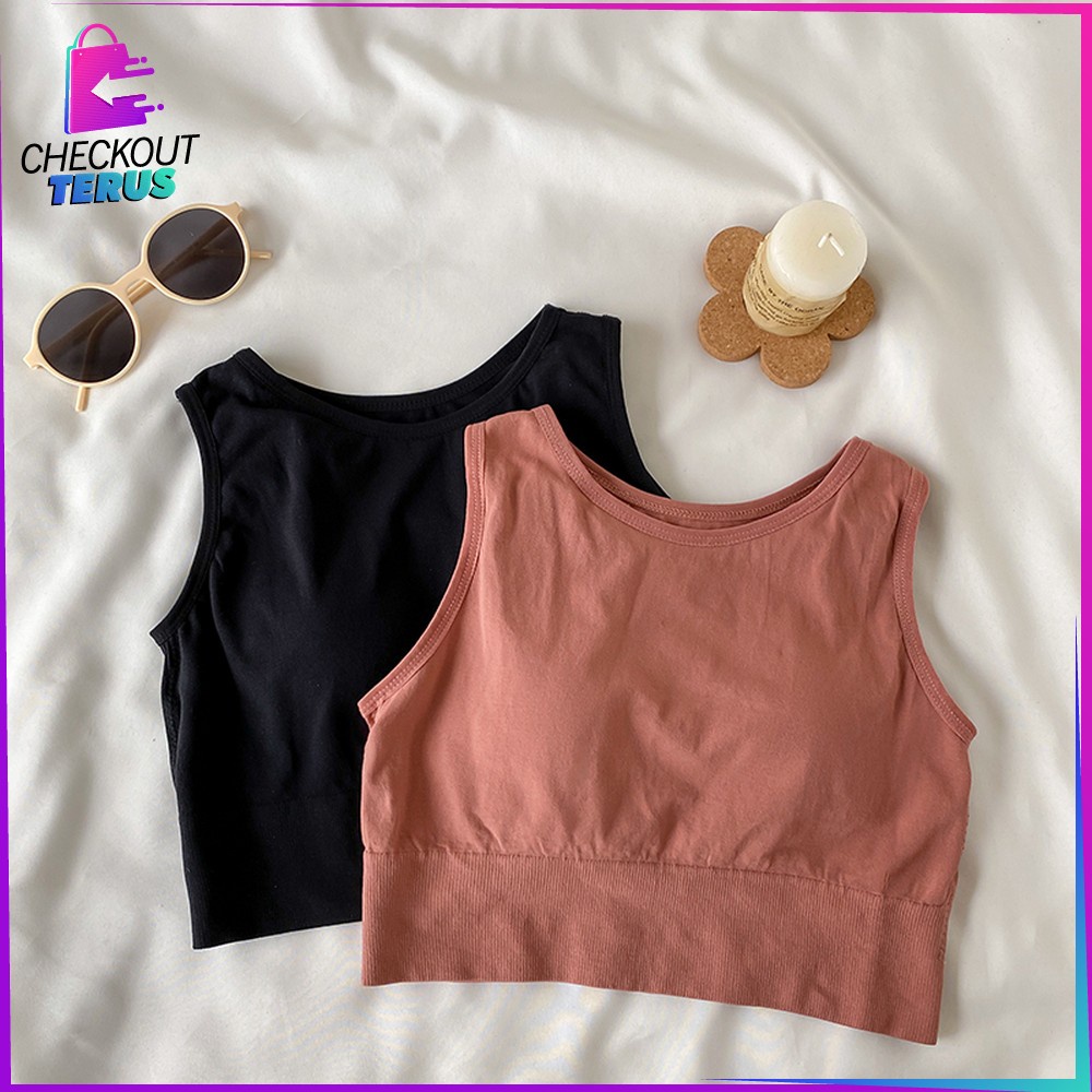 CT P98 Pakaian Atasan Dalam Wanita Bra With Cup Tanktop Wanita Pakaian Atasan Wanita Tanktop Korea Style