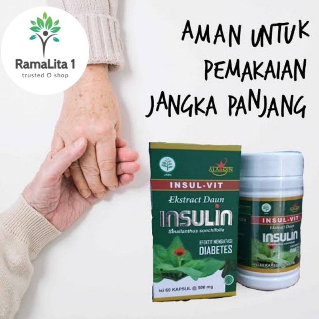 Obat herbal Diabetes Insul-Vit Ekstrak Daun Insulin 60 Kapsul Original Aladin
