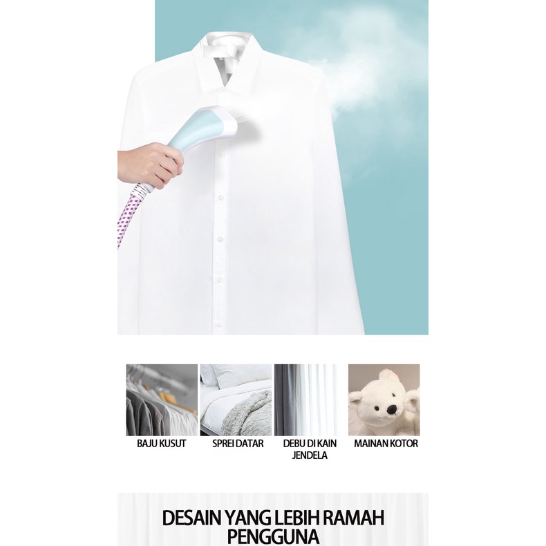 Setrika Uap Genggam Fungsional/Steam Iron Mesin Setrika Pakaian Uap dengan Genggam Besi 2 in 1