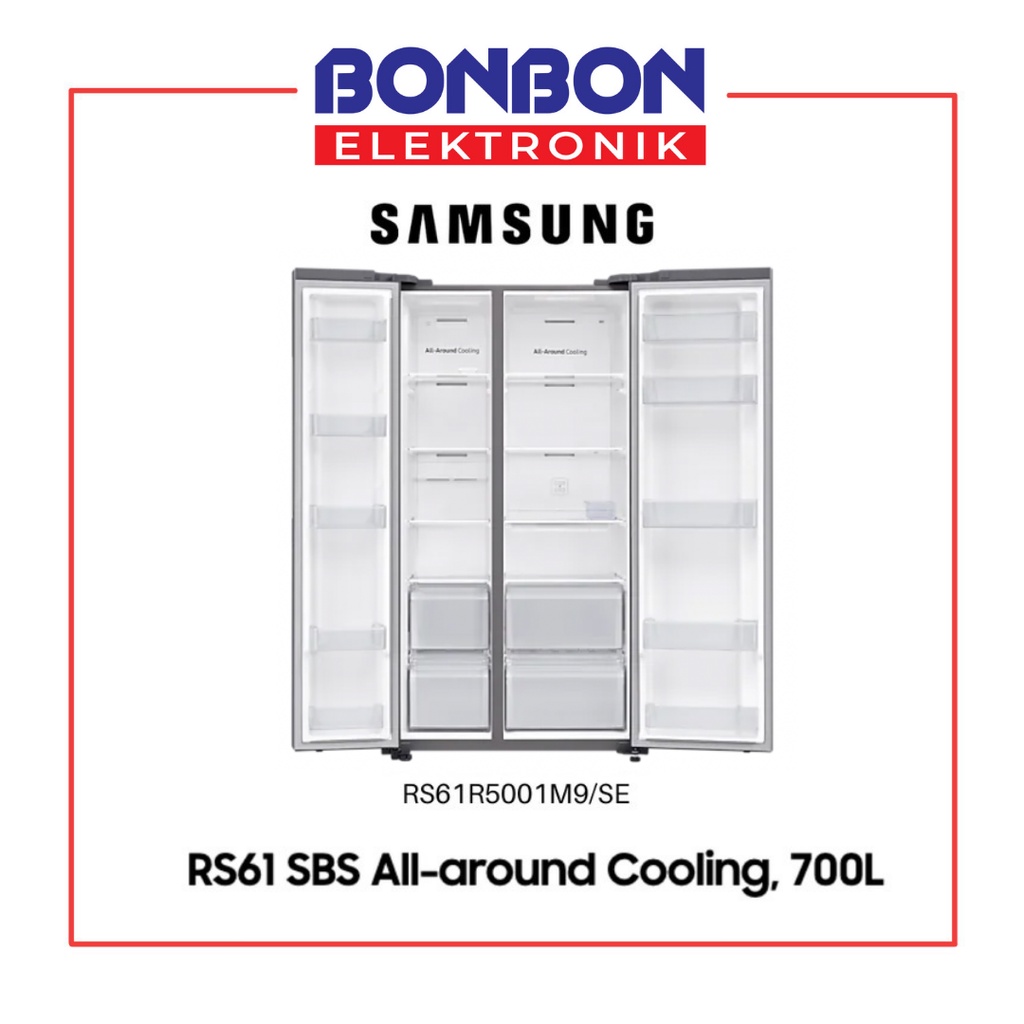 Samsung Kulkas Side by Side RS61R5001M9 All-Around Cooling 700L RS61