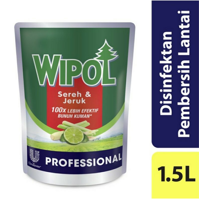 Wipol Sereh dan Jeruk Disinfektan Pembersih Lantai 1.5 Liter