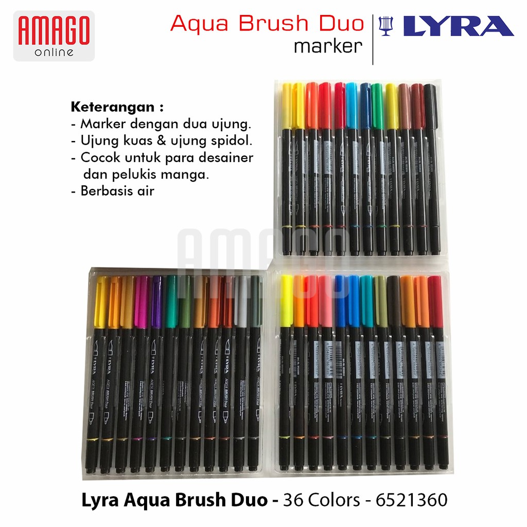 LYRA AQUA BRUSH DUO - SET 36 COLORS - 6521360