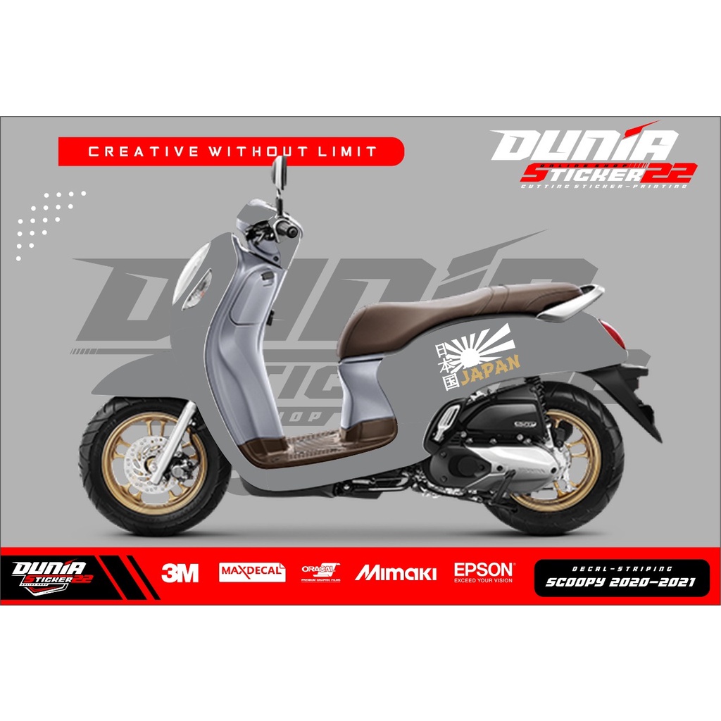 STICKER CUTTING SCOOPY JEPANG/ STICKER SCOOPY CUSTOM/ STICKER CUTTING SCOOPY TERMURAH-D11-2022