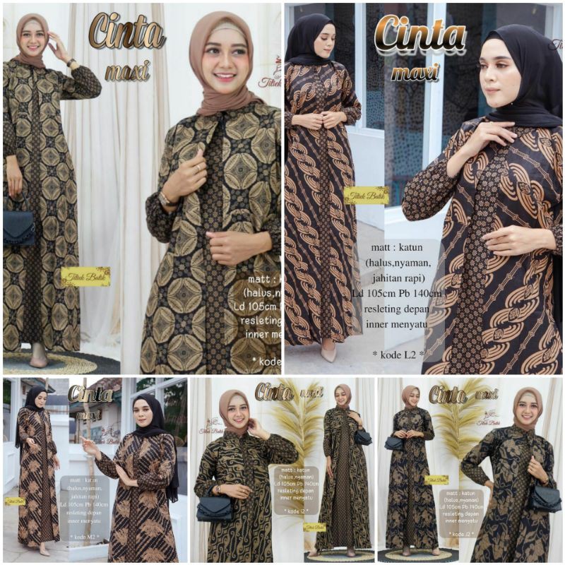 gamis batik wanita modern