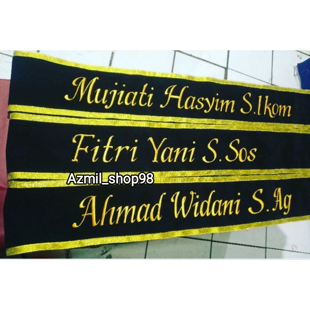 Selempang Bludru Wisuda (KILAT/ 1 HARI JADI)