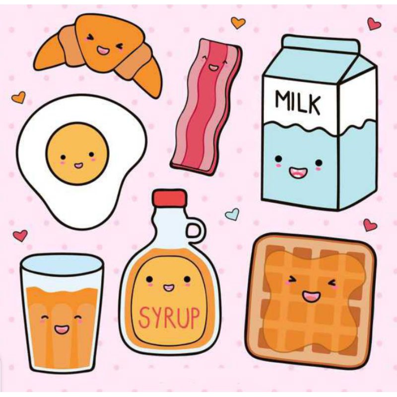 Food Korean Sticker Sheet