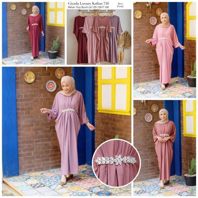[REAL PICTURE] GIYADA LUXURY KAFTAN TORY BURCH / BIG SIZE / JUMBO / GROSIR/ TANAH ABANG / KONVEKSI