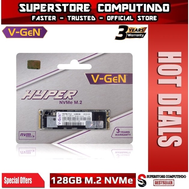 SSD V-Gen 128GB Hyper M.2 NVMe / SSD VGen 128GB NVMe M.2