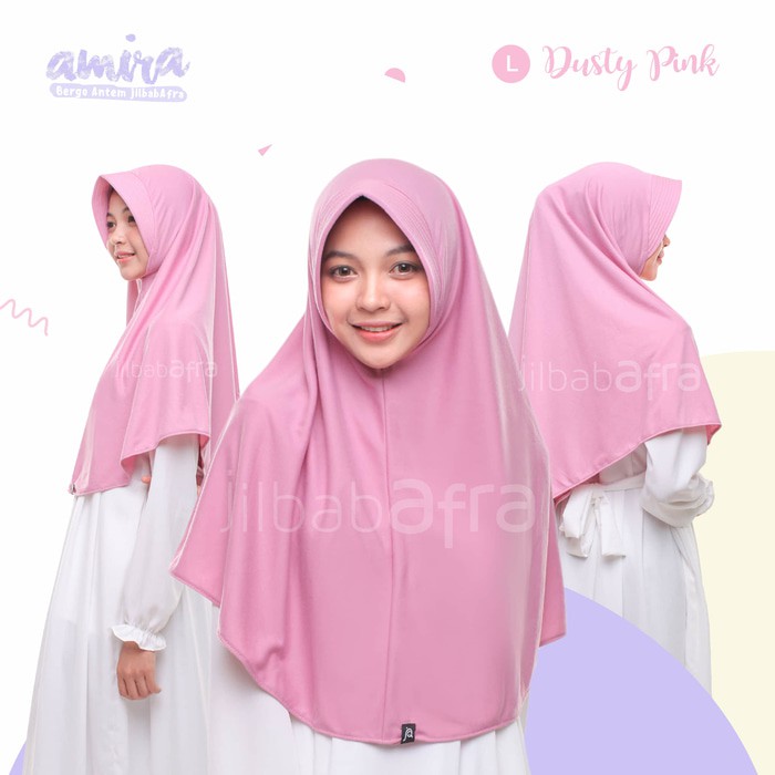Jilbab Afra - Amira Ukuran L (Bergo Antem Kaos)