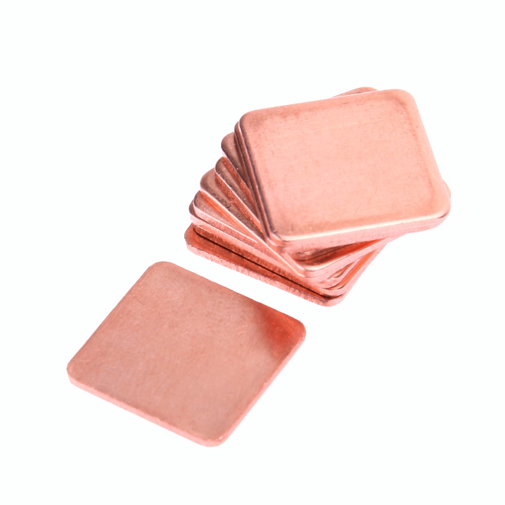 MOJITO 10 pcs 20mmx20mm 0.3mm to1.5mm Heatsink Copper Shim Thermal Pads for Laptop #UK