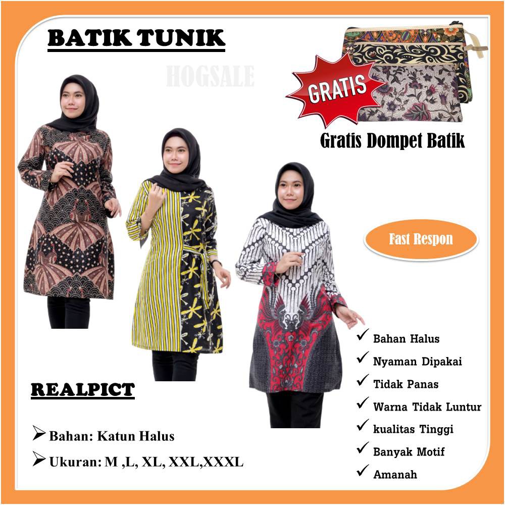 BAJU TUNIK CAPUNG  BATIK  KOMBINASI TERBARU DAN TERMURAH 