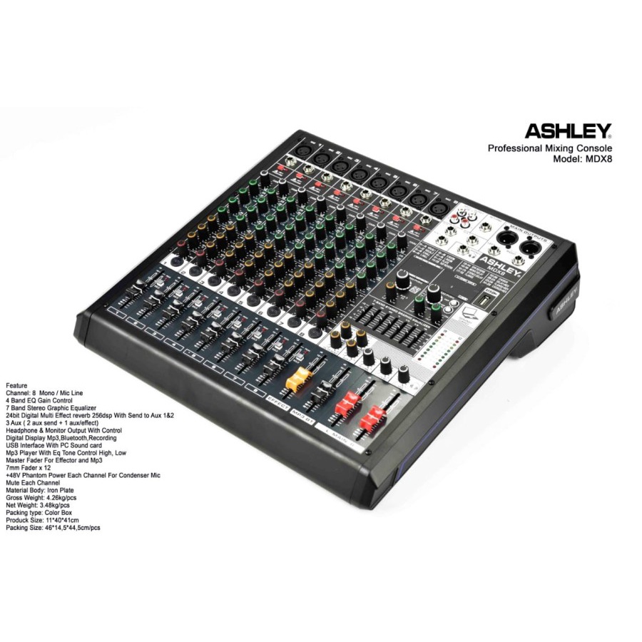 Mixer ashley mdx8 mdx 8 mdx original ashley