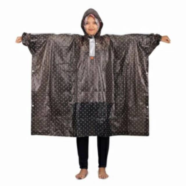 poncho lengan polkadot elmundo