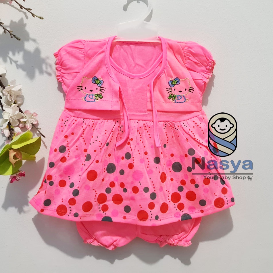 [N-044] Baju Bayi New Born Bunga / Setelan sehari-hari anak perempuan (0-6 bulan)