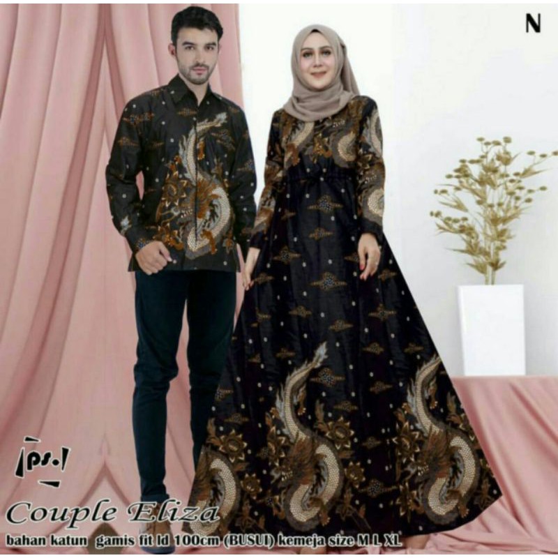 MAJUJAYA BATIK - BATIK COUPLE KELUARGA MOTIF NOGOGEDI - BUSUI FRIENDLY - CK302