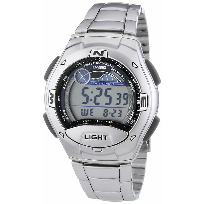 Casio W-753D-1A Stainless Steel Pria Original  GARANSI RESMI