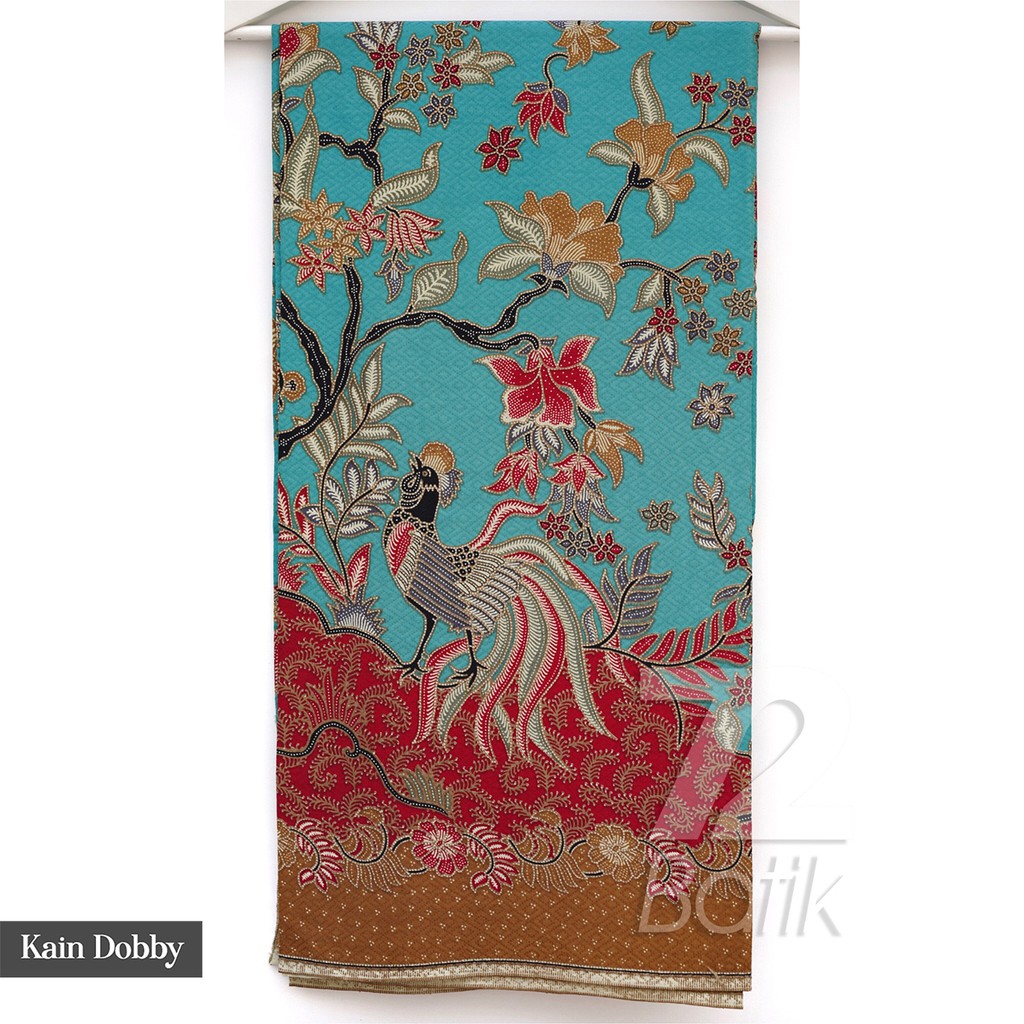 BAHAN BATIK PREMIUM Dobby Dobi Dobbi Dolbi Motif Burung Warna Biru Tosca Merah 725014 Cap 72 Jarik Jarit Samping Kebat Panjang Batik Dobby Modern Premium Bahan Seragam Batik Pernikahan Kantor Keluarga Murah Kamen Jadi Batik Bali Lembaran