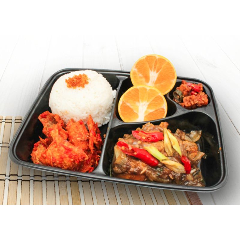 

Paket Bento Nasi Putih Ayam Saos Tiram