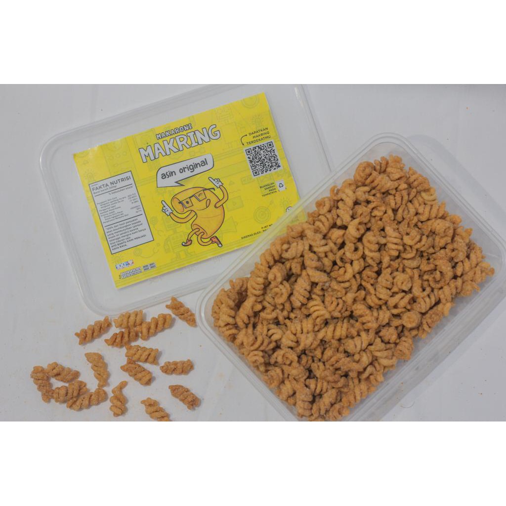 

Makaroni Makring Spiral 200gr Rasa Asin Original Snack Makanan Ringan Cemilan Homemade