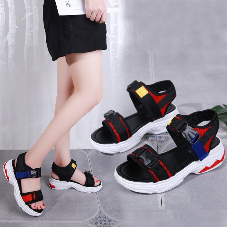 IELGY Bayar Di Tempat Sepatu  Sandal  Platform Tebal Casual 