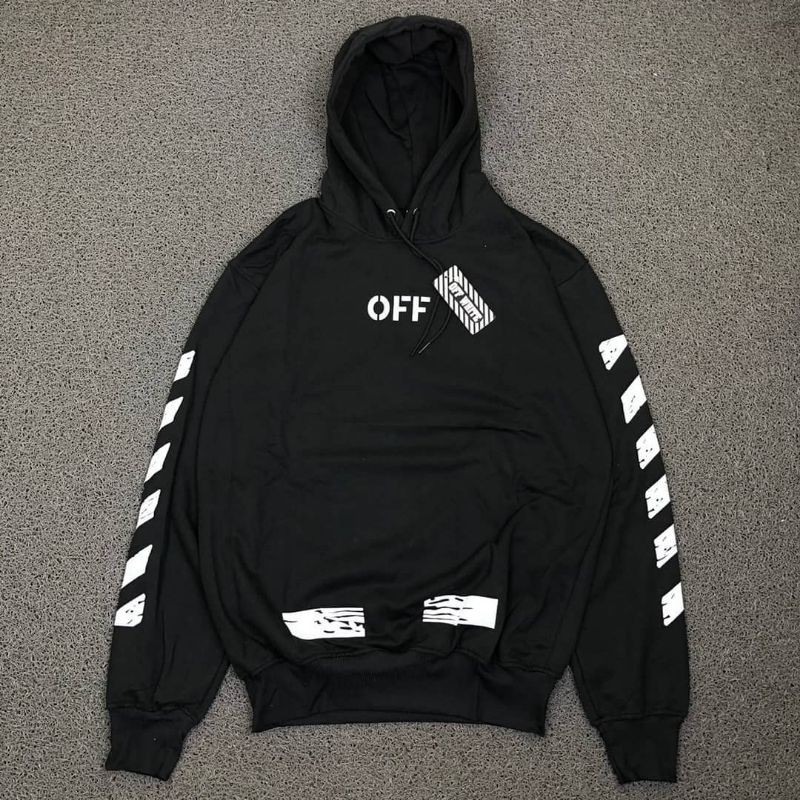 SWEATER HOODIE OFF WHITE AUTHENTIC BLOK SERIES (Full Hang Tag+Label)