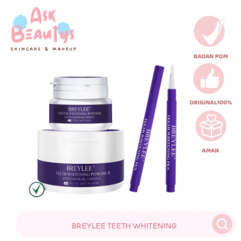 Breylee Teeth Whitening Powder & Pen/ Breylee Odol Pemutih Gigi
