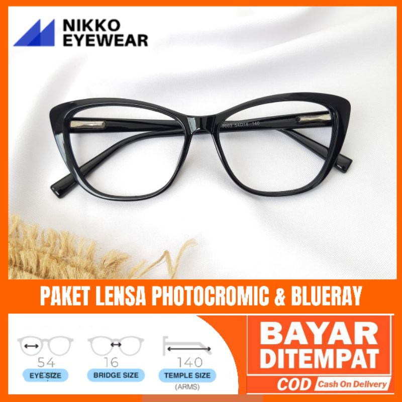 Paket Kacamata 7003 Lensa Antiradiasi Photocromic Blueray