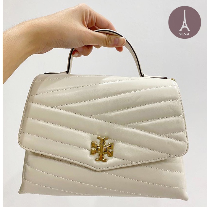 Tory Burch Kira Chevron Top HandleWhite