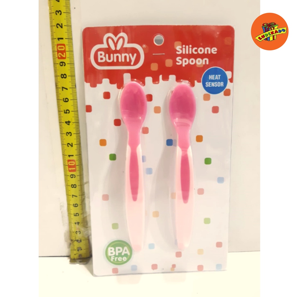 BUNNY SILICONE SPOON WITH HEAT SENSOR - Sendok Silikon 2pc