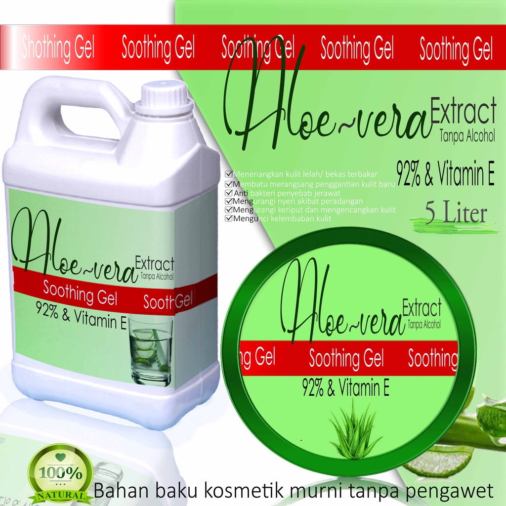 Gel kiloan ekstrak Aloe vera, bengkoang, mentimun, pepaya dan buah naga 92% berbentuk gel bahan baku untuk kosmetik sudah ada izin edar resmi by Oke sabun suplayer 2