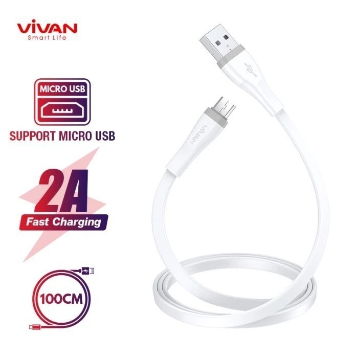 Kabel Data Vivan SM100S Micro USB 100Cm Fast Charging