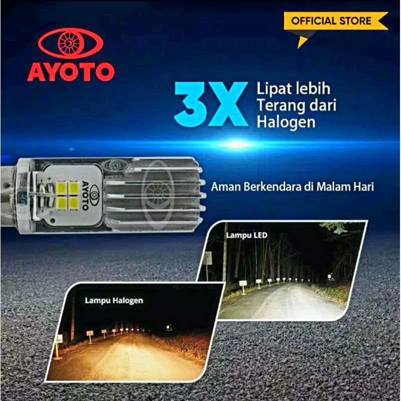 Ayoto M2B AC/DC HI LO Lampu Motor Untuk Matic Motor Bebek-1