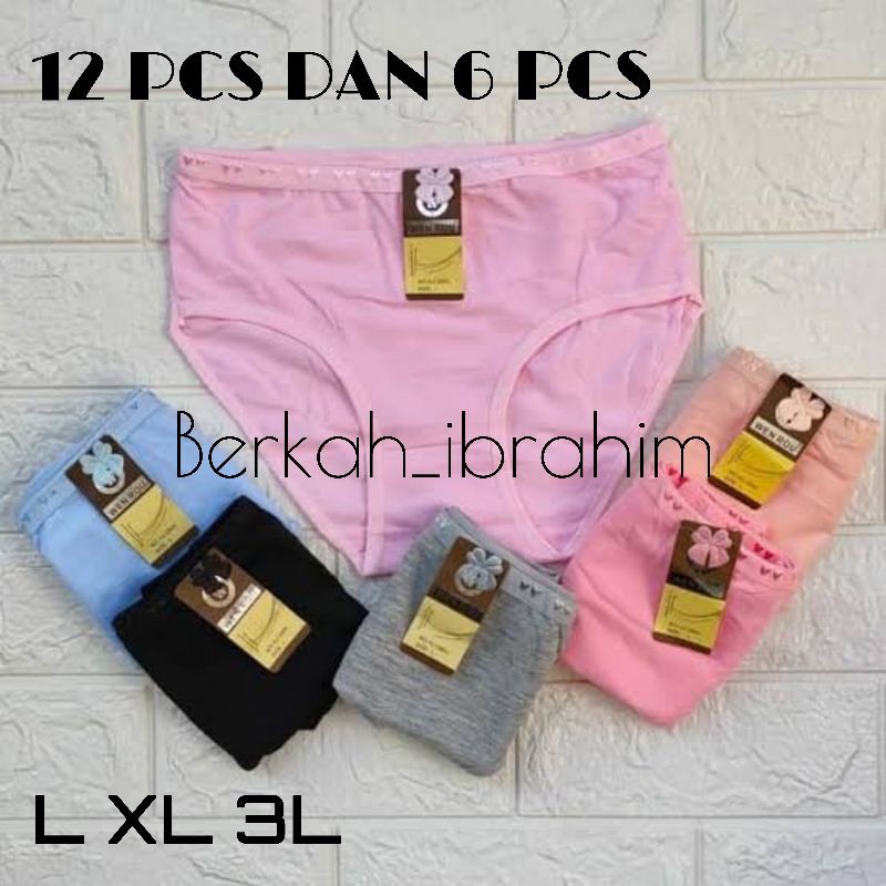 (L XL 3L)LUSINAN CD WANITA MEREK WENROU/CELANA DALAM IMPORT MURAH/LUSINAN CD WANITA WENROU