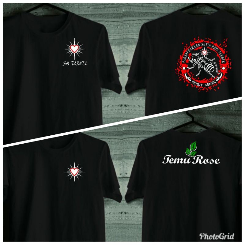 kaos PSHT bordir kaos psht semut hitam kaos psht temu rose kaos temu rose