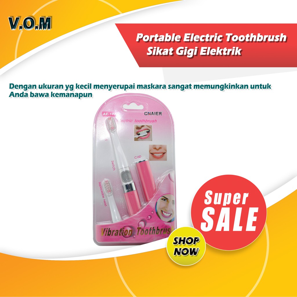 VOM Portable Electric Toothbrush / Sikat Gigi Elektrik - 0015