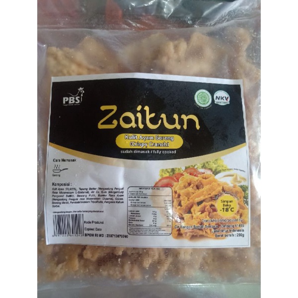 

Zaitun Kulit ayam Crispy 250g