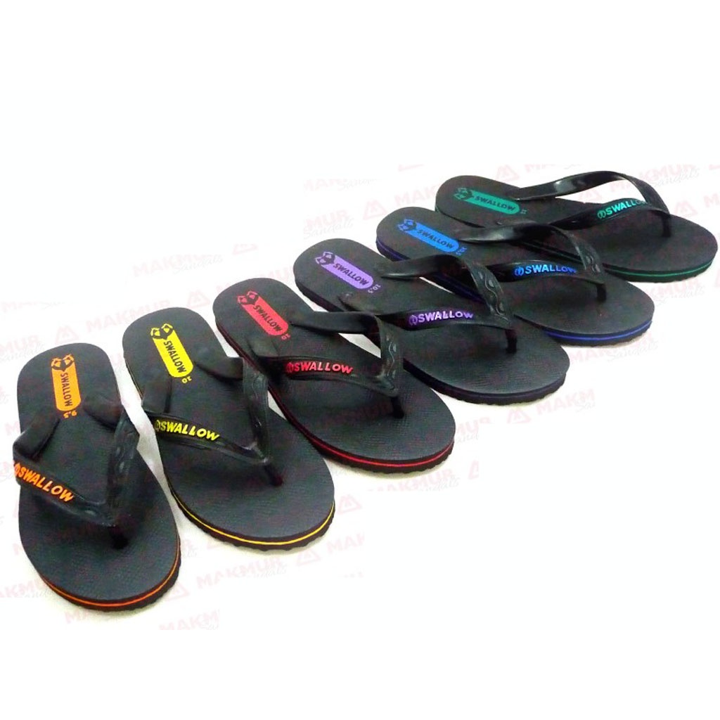 Sandal Swallow Hitam Black Pearl Dewasa