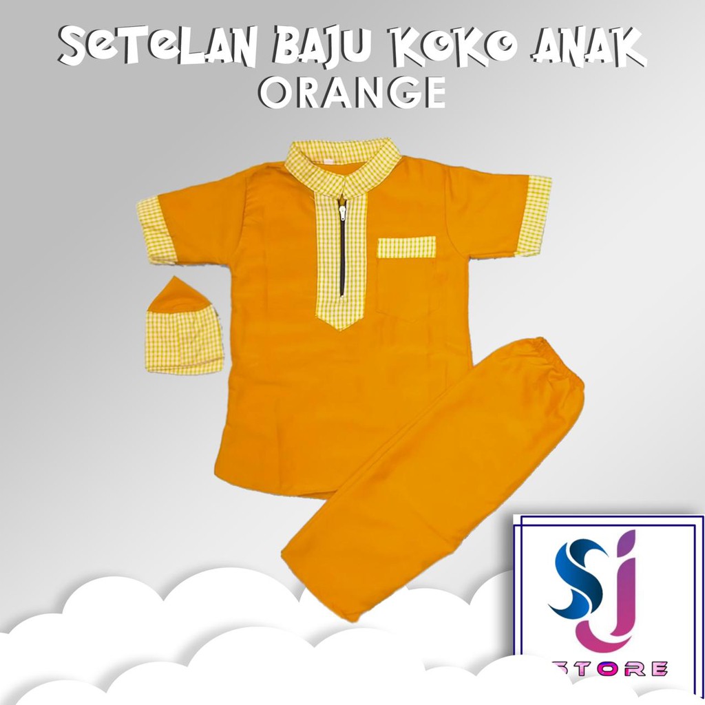 Koko Turki Anak - Setelan Kurta Anak 1 2 3 4 5 6 7 8 Tahun