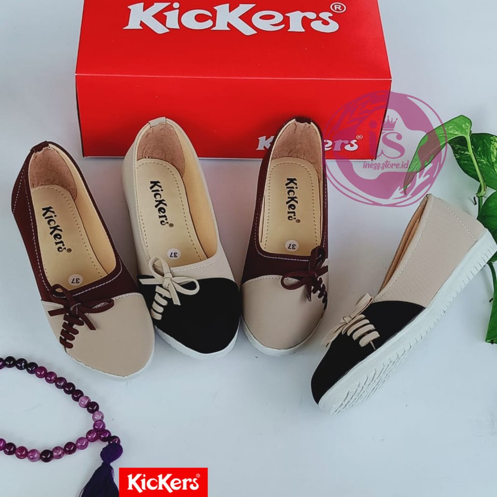 SEPATU FLAT WANITA KICKERS KODE PLS8 HARGA GROSIR