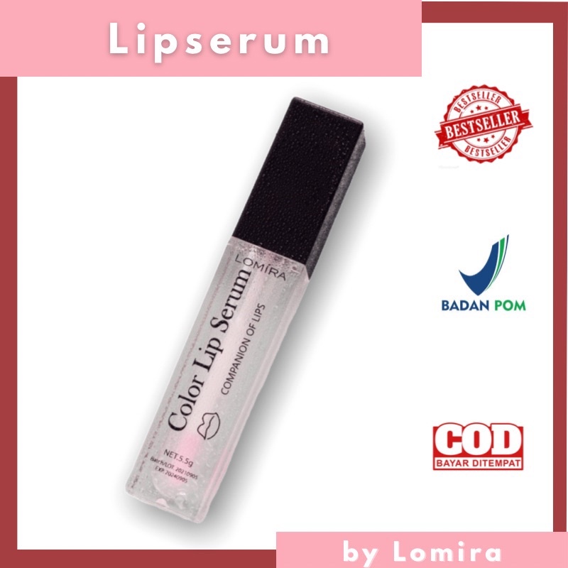 Lomira Lip Serum 5.5gr Serum Bibir Pemerah Pencerah Bibir Pink Lip Glow Serum Pelembab Bibir Original BPOM