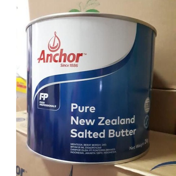 

butter anchor bahan kue 2 kilogram kemasan kaleng