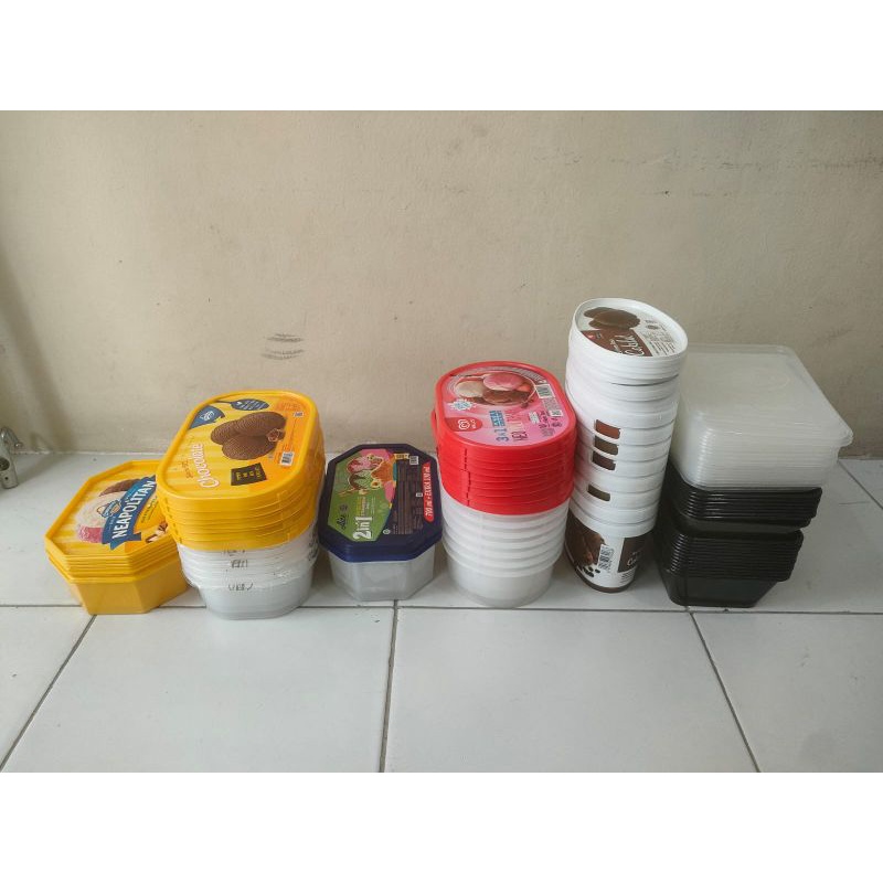 Toples Plastik Bekas/tempat wadah jar ember bulat kotak box second-other