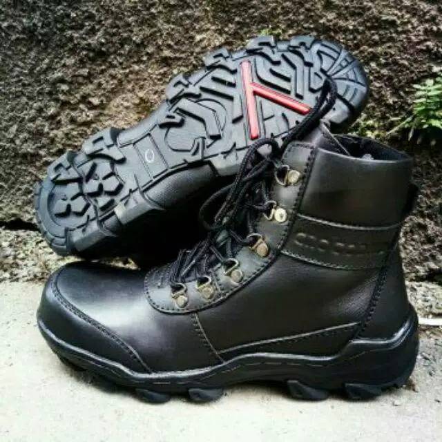 SEPATU Boots pria sefty Resleting Asli kulit sapi 100%