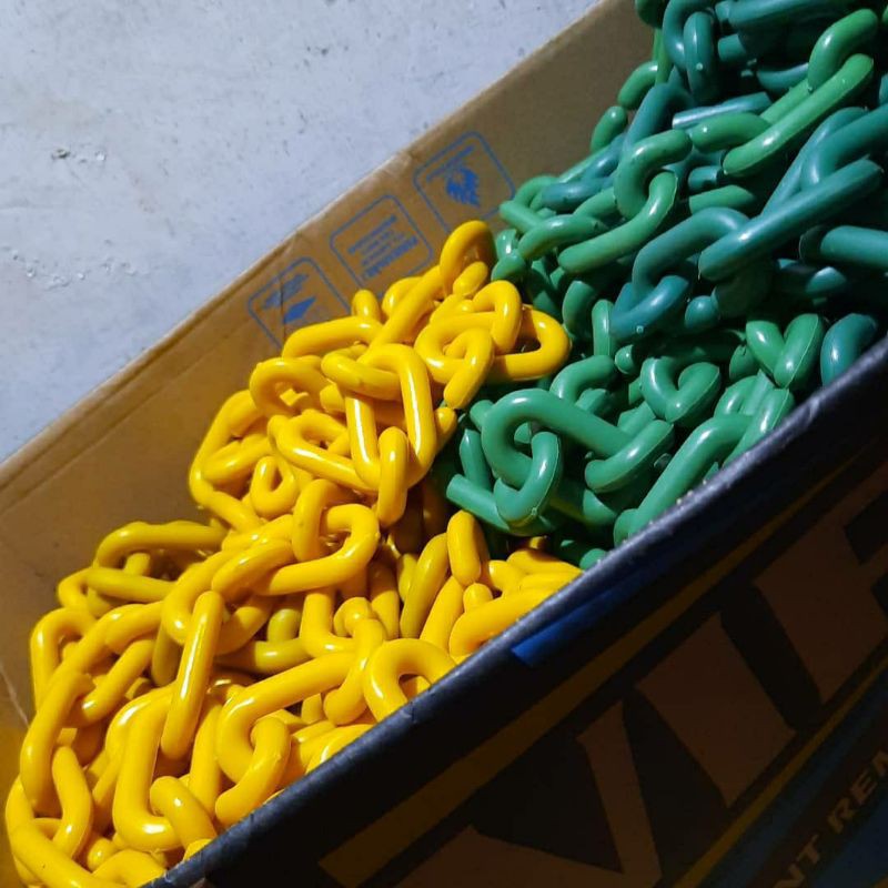 rantai pvc plastik warna meteran 9mm 12mm