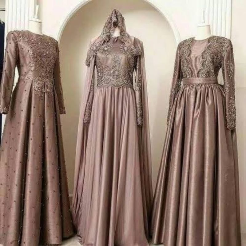 gamis kondangan/ gaun pesta/ baju mewah