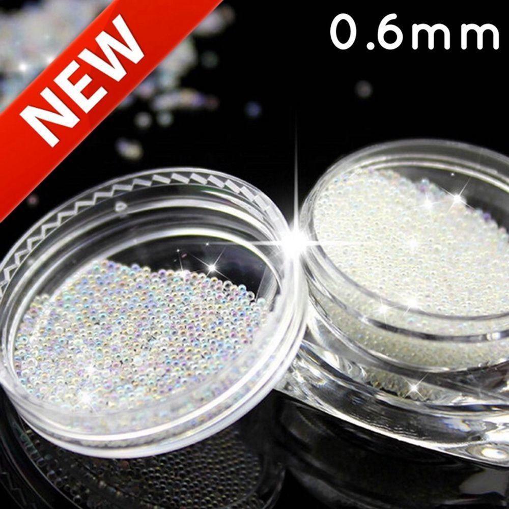 Top 0.6mm Nails Art Beads Hot Sale Transparan Dekorasi AB Kristal