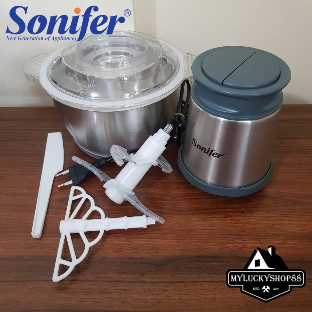 Sonifer Food Chopper 1.8L SF-8058 Blender Wadah Stainless SF8058